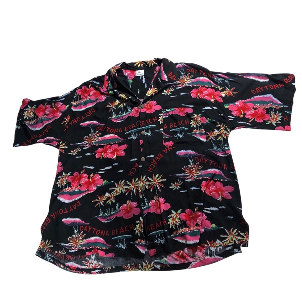 Vintage Island Planet Daytona Beach Florida Hawaiian Shirt XL
